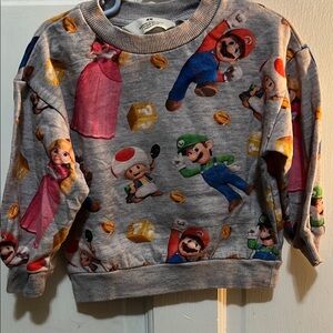 Super Mario Kids Gray Sweatshirt